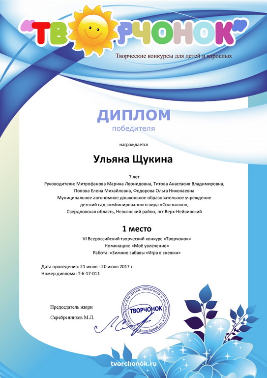 Результати творчого конкурсу Результати творчого конкурсу