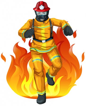 depositphotos 51551735 stock illustration a fireman and the big